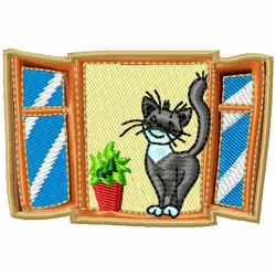 Cats Embroidery Design 2 Cats Embroidery Design 2